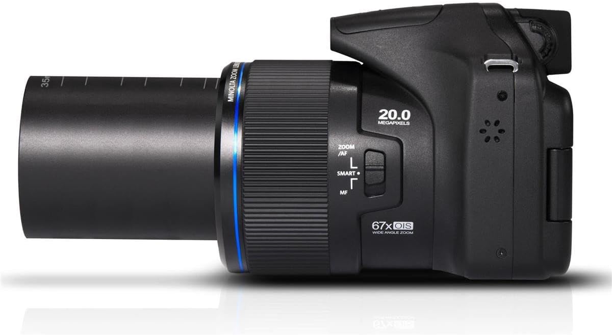 Minolta MN67Z Pro Shot 20MP Camera, 67X Zoom, 1080p HD Video (Red)
