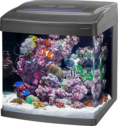Coralife BioCube, Aquarium Kit, Nano Tank, Customizable LED Lighting, for Saltwater and Freshwater Environments, 16 Gallons