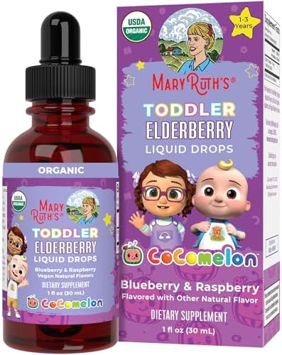 MARYRUTH'S Elderberry Liquid Drops for Adults & Kids, 1 oz, Immune Support | Immune Support, 150mg Elderberry Extract, USDA Organic, Sugar Free, Vegan