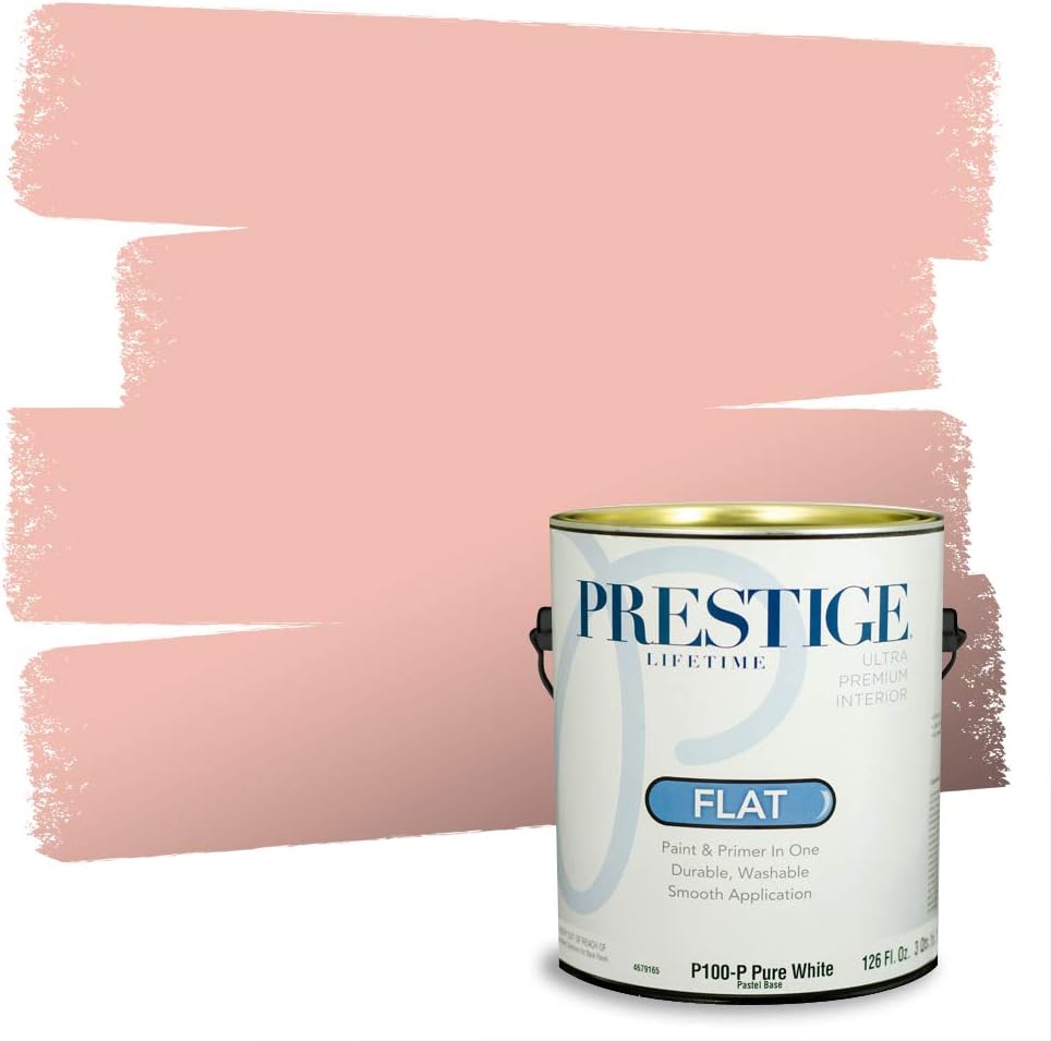 PRESTIGE Paints Exterior Paint and Primer In One, 1-Gallon, Satin, Comparable Match of Sherwin Williams* Real Red*