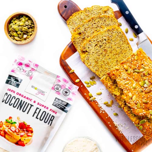 Wholesome Yum Premium Organic Coconut Flour For Baking, Keto, Gluten Free