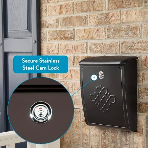 Architectural Mailboxes Bordeaux™ Locking, Wall-Mounted Mailbox for Outside