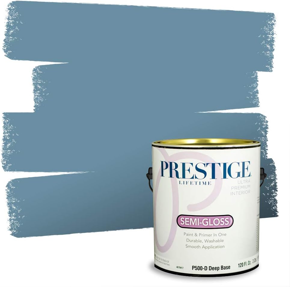 Prestige Paints E400-P-SW6506 Exterior Paint and Primer in One, 1-Gallon, Satin, Comparable Match of Sherwin Williams Vast, 1 Gallon, SW45-Vast Sky