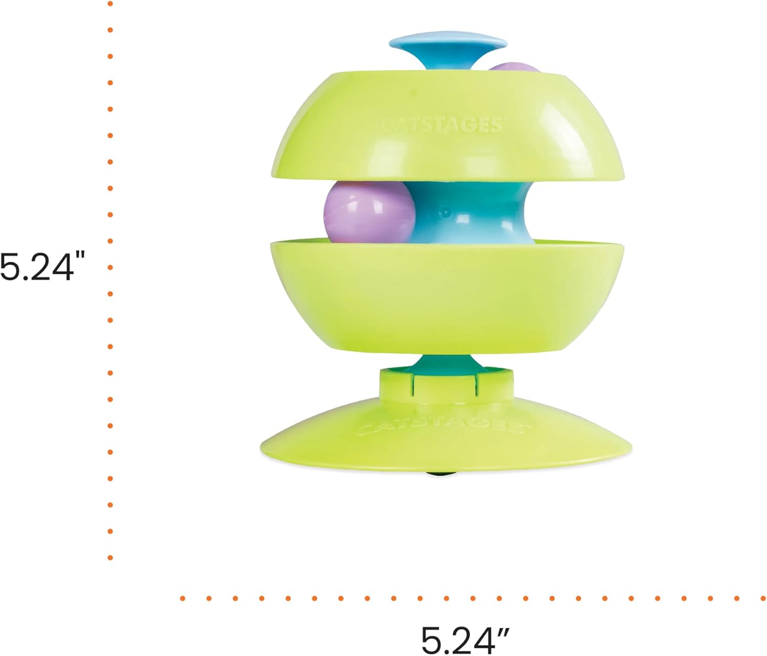 Catstages Tower of Tracks Cat Toy – 3-Level Track Tower with 6 Balls, Interactive Cat Toy for Indoor Enrichment