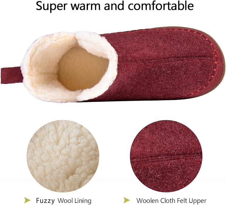 Zizor Women's Moccasin Bootie Slippers, Memory Foam House Shoes