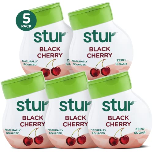 Stur Liquid Water Enhancer | Blue & Blackberry | Naturally Sweetened | High in Vitamin C & Antioxidants | Sugar Free | Zero Calories | Keto | Vegan | 5 Bottles, Makes 120 Drinks