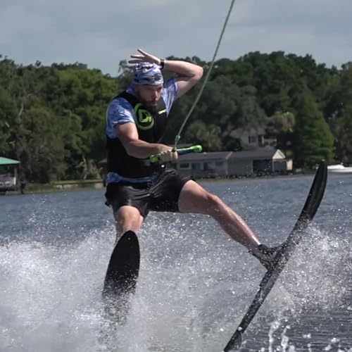 O’Brien Celebrity 64” Combo Water Skis with Jr. X-7 Adjustable Bindings for Smaller Skiers - Women & Teens, (Fits Men's US Foot Size - 2-7)