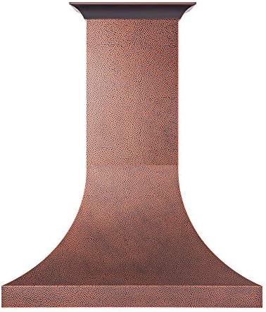 ZLINE 48" Designer Series Hand-Hammered Copper Finish Ducted Wall Range Hood (8632H-48)