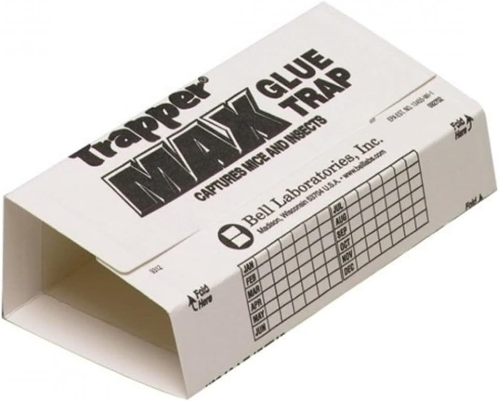 Trapper Max Glue Traps 72 Glue Boards Trap Mouse Bugs Insects Bed Bugs Spiders Cockroaches Non-Toxic, w