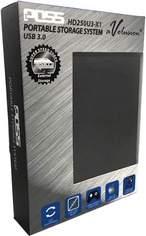 Avolusion 2TB USB 3.0 Portable External Hard Drive (for PS4, Pre-Formatted) HD250U3-X1-2TB-PS