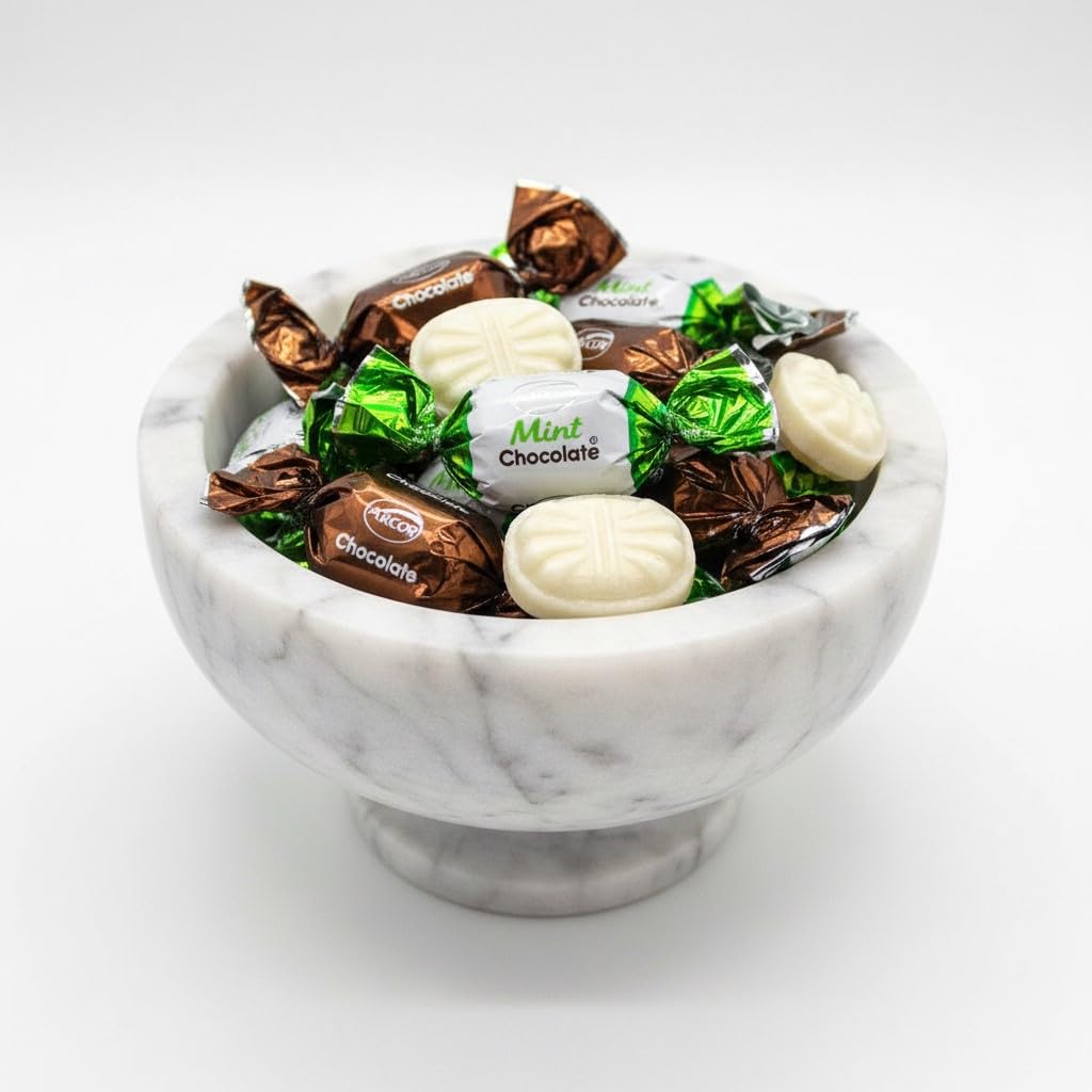 SweetGourmet Premium Chocolate Filled Mints, Arcor Hard Candy, 2 Pound | After-Dinner Treat, ~80 Pieces per Pound, Candy Buffet Ready, Assorted Wrappers, Resealable Bag