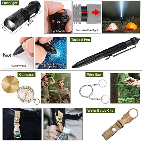 Survival Kit 32 in 1, Gifts for Men Dad Husband Teenage Boy