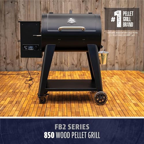 Pit Boss 500 FB2 Series Wood Pellet Grill & Smoker with Flame Broiler and LCD Digital Controller, 518-Sq. In. Cooking Space, 180°F to 500°F Temperature Range, Meat Probe, 5 lb. Pellet Hopper, Black