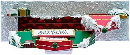 Kurt Adler C6879 9.75" Battery-Operated North Pole Train Station Building