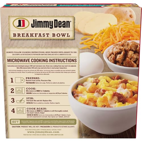 Jimmy Dean Country Gravy Sausage and Cheddar Potatoes and Egg Breakfast Bowl, 7 Ounce -- 8 per case.