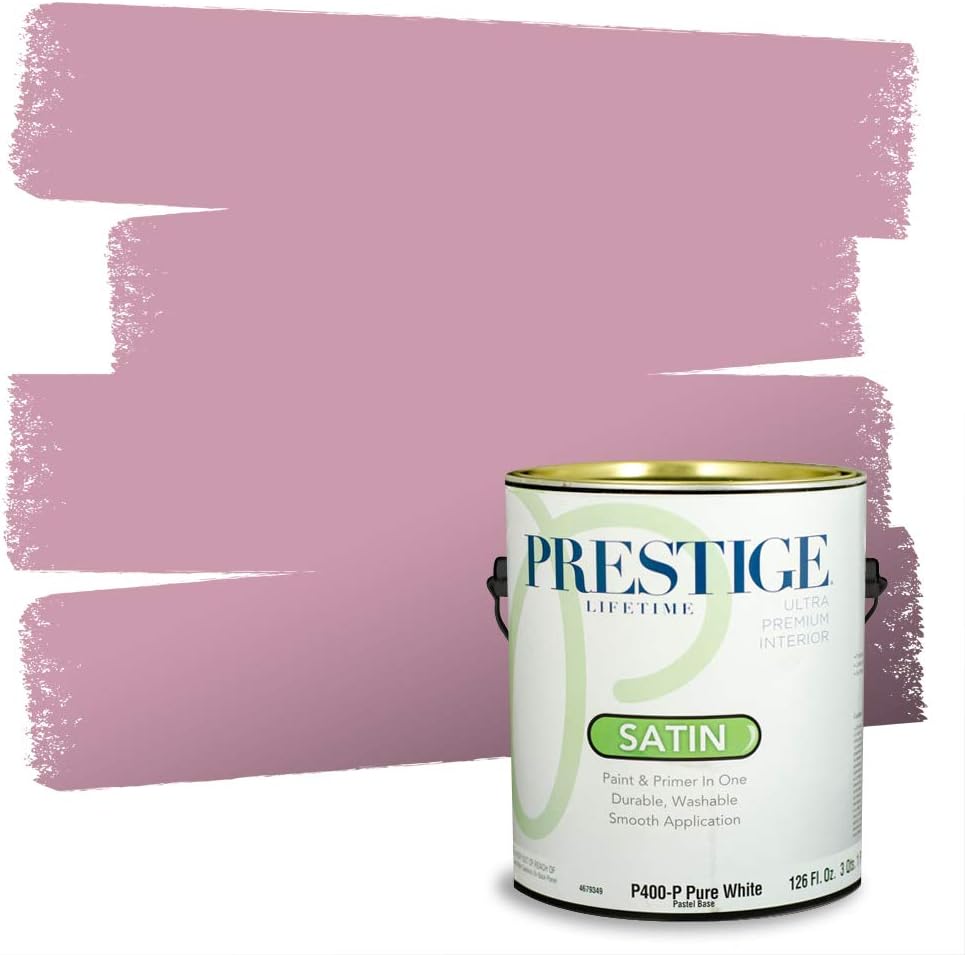 PRESTIGE Paints Exterior Paint and Primer In One, 1-Gallon, Satin, Comparable Match of Sherwin Williams* Grandeur Plum*