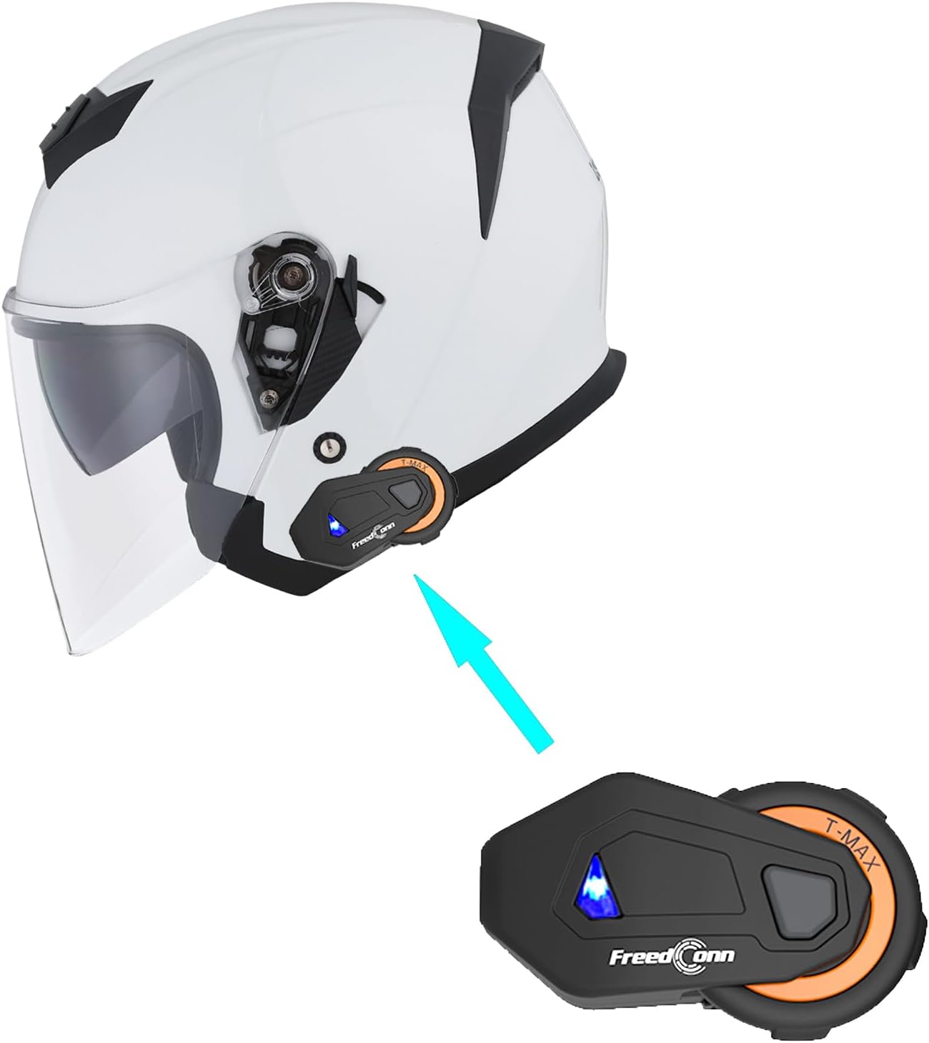 1Storm Motorcycle Open Face Helmet Scooter Classical Knight Bike Dual Lens/Sun Visor: HJK526