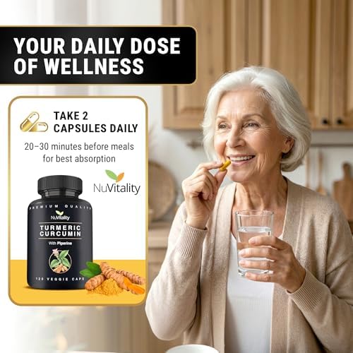 Turmeric Curcumin with Black Pepper Extract (Piperine) - 95% Curcuminoids Turmeric Supplement for Joint & Healthy Inflammation Support – Ultra