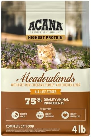 ACANA Grain-Free Dry Cat Food Meadowlands Recipe 4lb Bag