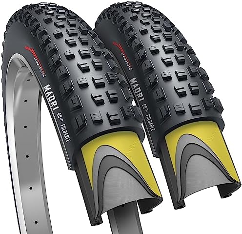 Pair 27.5 x 2.35 Mountain Bike Tires - Foldable 60-584 1mm Anti Puncture