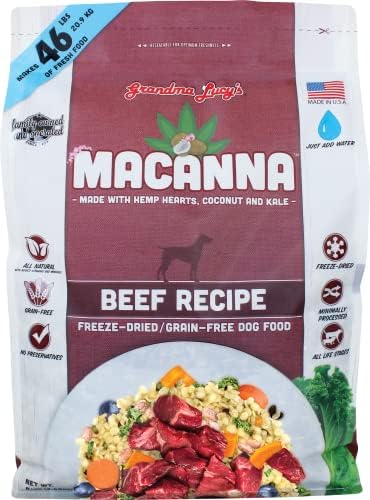 Grandma Lucy's Macanna Dog Food, Grain Free and Freeze-Dried - Salmon Recipe, 3Lb Bag