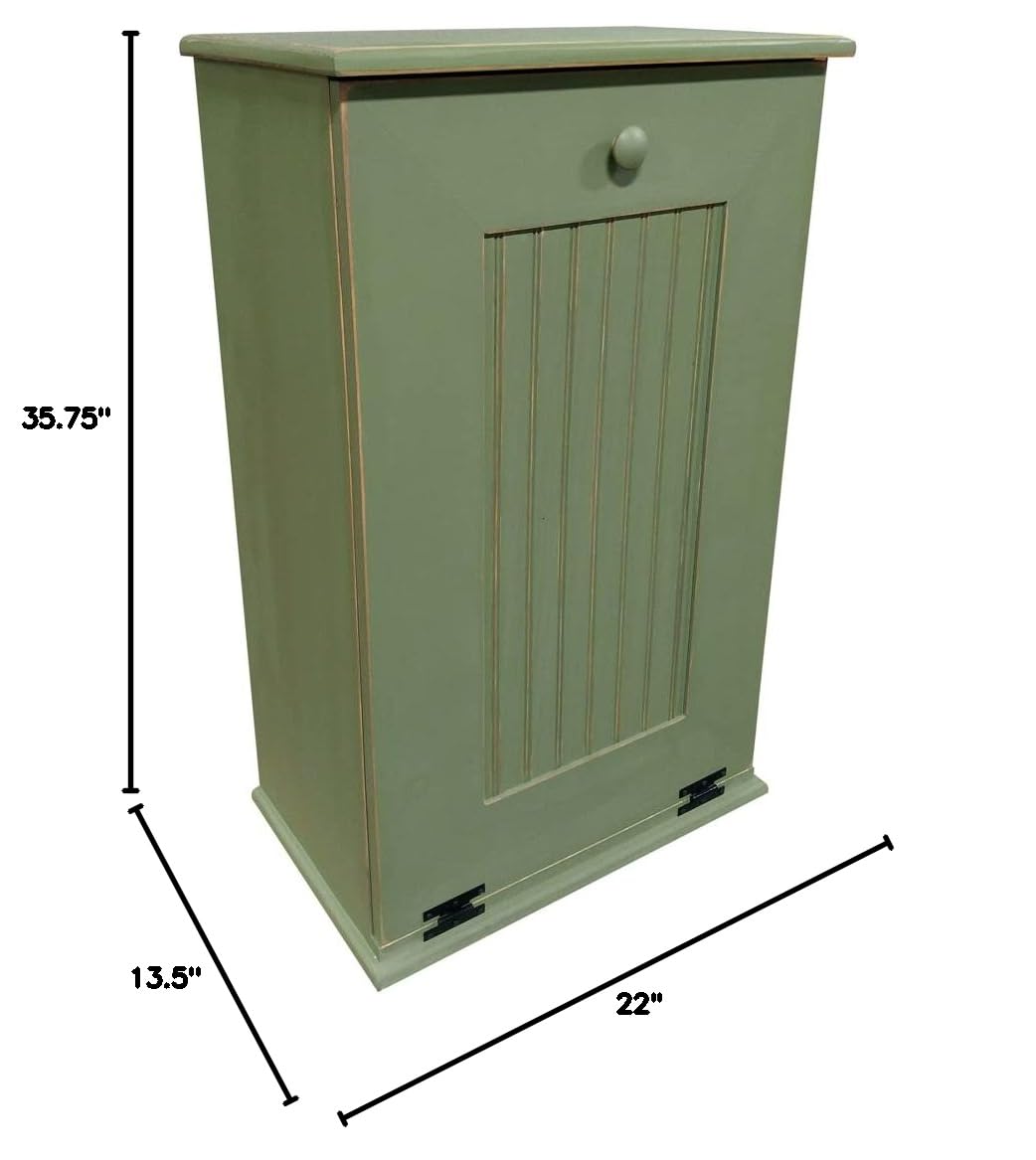 Sawdust City Tilt-Out Wooden Trash Bin Holder (Old - Black)