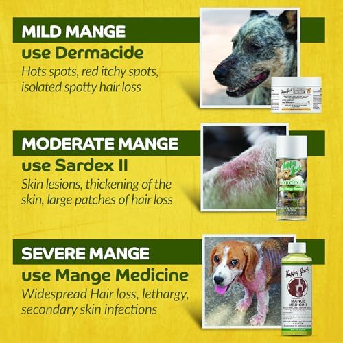 Mange Medicine & Treatment for Dogs & Horses, 8 oz | Soothing Itch Relief, Treats Severe Mange, Fungi, Allergies, Eczema, Most Dog Skin Irritation