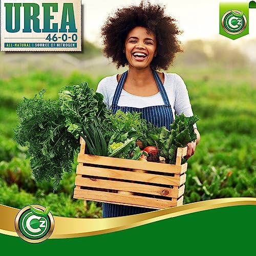 Urea Fertilizer 46-0-0 Made in USA - 5LB Plant Food for Indoor/Outdoor Flowers & Gardens - Promotes Lush Growth - Lettuce, Green Lawns, Fruit, Vegetables, Citrus Trees, Tie Dye Granules Prills
