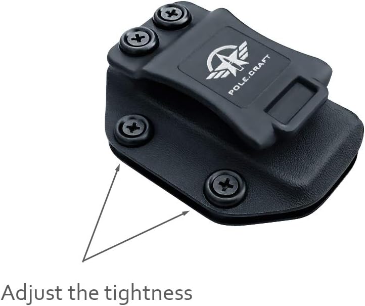 POLE.CRAFT IWB/OWB Magazine Holster Kydex - Mag Carrier Fits: 9mm .40 Double Stack / 9mm .40 Single Stack - P365 1911 Glock 19 19X 17 26 27 28 43 22