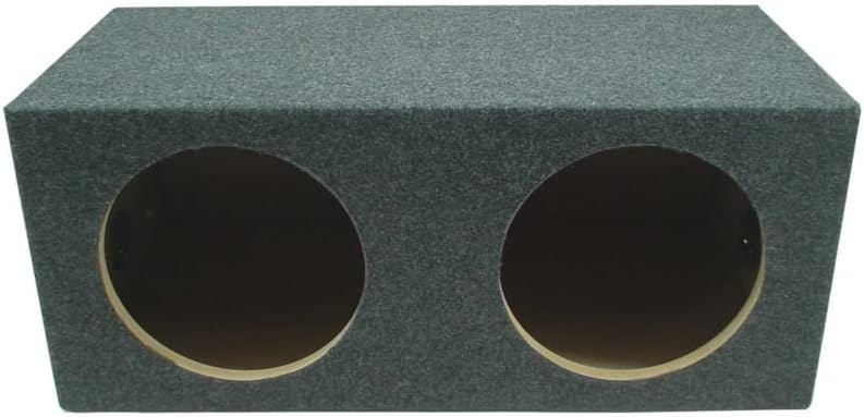 Dual 15" Sealed Subwoofer Enclosure Rear Angle Sub Box 5/8" MDF Wood ASC | Air-tight design for accurate deep bass, space-saving wedge shape