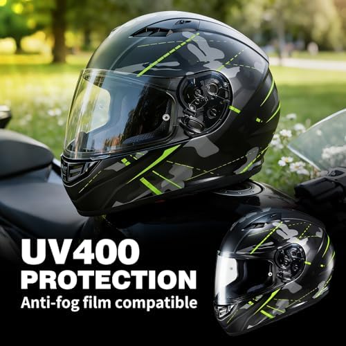 VCOROS Motorcycle Helmet Face Shield Visor Repalcement for HJ-09 CL-15 CL-17 CL-16 CL-SP AC-12 FS-10 CS-R1 IS-16 CS-R2 Shield (Smoke)