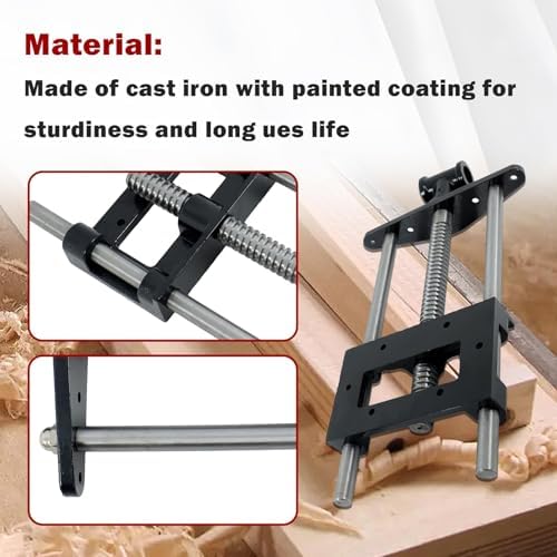 findmall 9 Inch Woodworking Front Vise Heavy-Duty Steel and Cast Iron Front Bench Vise - Fit for Woodworking Projects