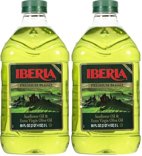 Iberia Premium Blend, Sunflower Oil & Extra Virgin Olive Oil, High Heat Frying, 68 Fl Oz