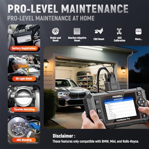 FOXWELL NT510 Pro fit for BMW, 2-in-1 Scan Tool & 12V Battery Tester | Full System Diagnostics, Bidirectional Control