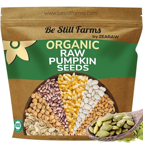 Organic Raw Pumpkin Seeds to Eat 2.8lb - Bulk Unsalted Pepitas No Shell | Whole Natural Snacks for Keto - High in Fiber - USDA Certified | Non-Gmo | Gluten Free | Vegan