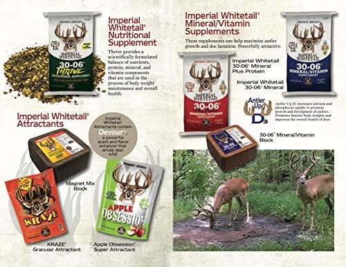 Whitetail Institute 30-06 Mineral and Vitamin Supplement for Deer Food Plots, Provides Antler-Building Nutrition and Attracts Deer, Mineral Block