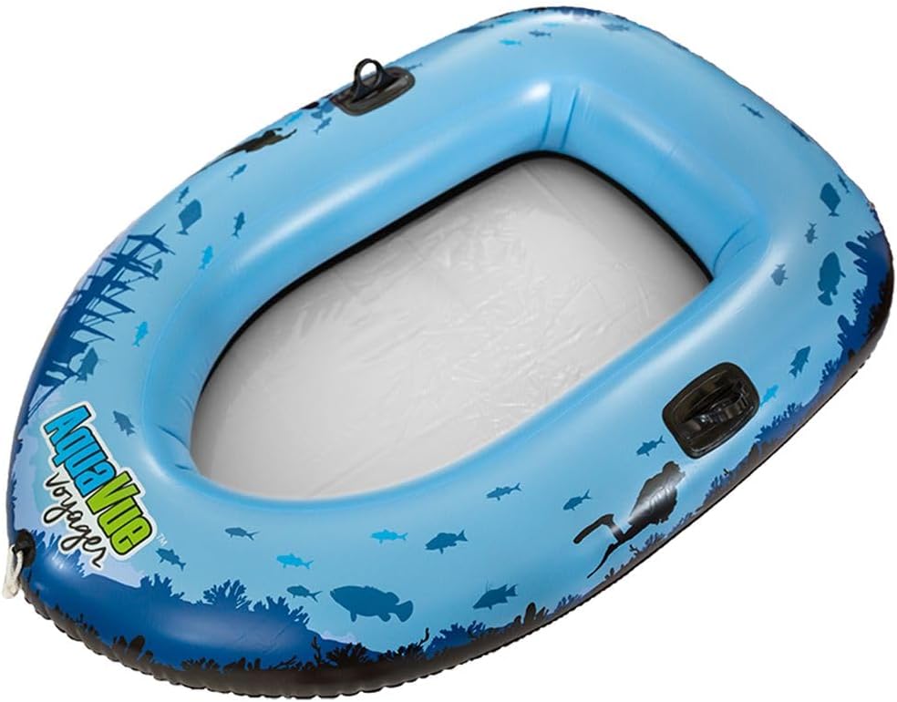 Aquavue Clear Bottom Inflatable Raft with Viewing Window | Transparent-bottom float for underwater viewing, kids and adults