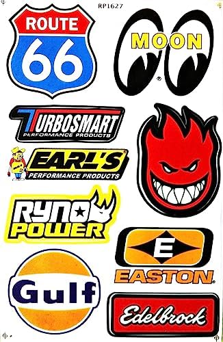Cars Motorsport Nos Gulf Hot Rod Nascar Drag Racing Lot 6 Vinyl Graphic Decals Stickers D6094