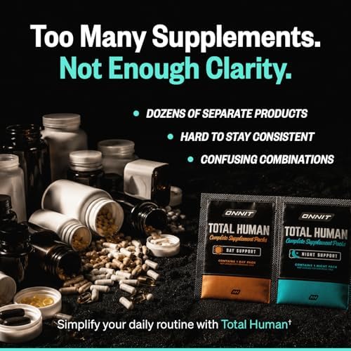 ONNIT Total Human Daily Multivitamin Packs for Men & Women, 30-Day Supply