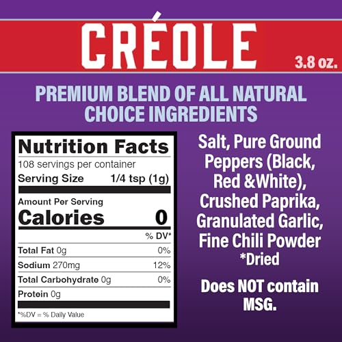 Cajun's Choice Blackened Seasoning - 2.75 oz Jar, Pack of 2, All Natural, Low Salt, Gluten-Free - Authentic Louisiana Spice for Fish & BBQ | Low-sodium, all-natural seasoning and rub for fish, seafood, chicken, pork, steak, vegetables and salads.