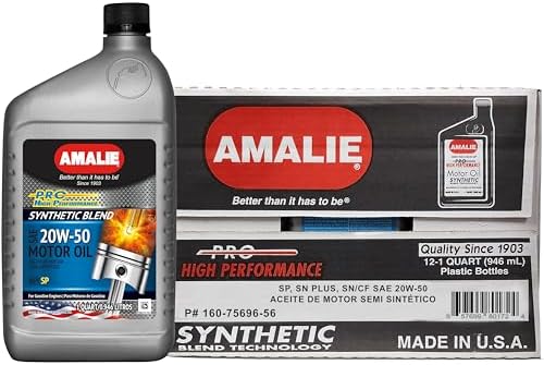 Pro High Performance Synthetic Blend 15W-50 Motor Oil (160-75636-56) 1 Quart Bottle, Pack of 12 | Made in USA