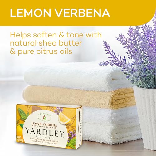 Yardley London Lemon Verbena Naturally Moisturizing Bath Bar, 4.25 ounce