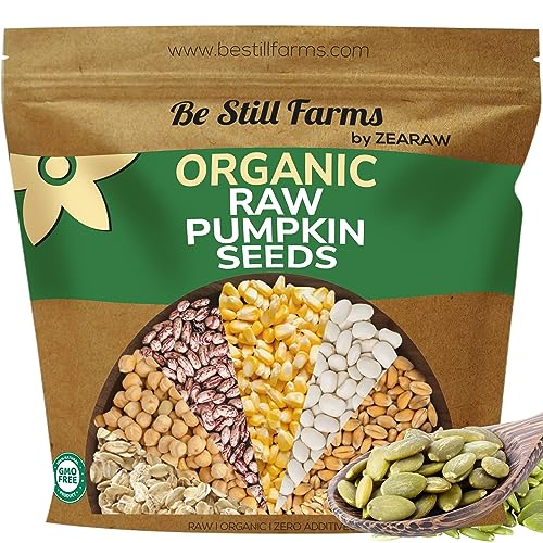 Organic Raw Pumpkin Seeds to Eat 2.8lb - Bulk Unsalted Pepitas No Shell | Whole Natural Snacks for Keto - High in Fiber - USDA Certified | Non-Gmo | Gluten Free | Vegan