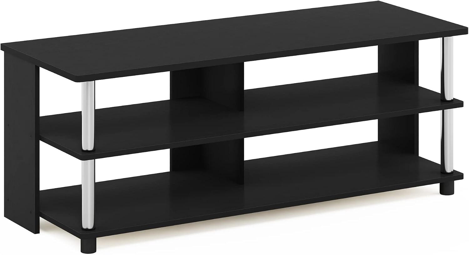 Furinno Beginning TV Stand, 2-Tier Rectangular Entertainment Center with Shelf, TV Console for TV up to 36 Inch, Open Back, for Living Room, Bedroom, French Oak