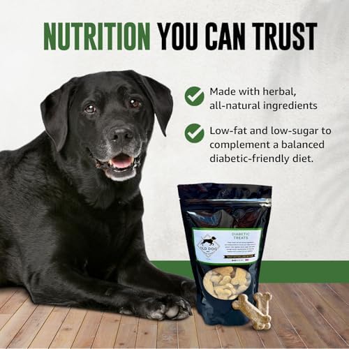 Old Dog Cookie Company All Natural Diabetic Dog Treats – Vet Approved Dog Snacks | Best Healthy Chews for Dogs, Top Treat for Dogs | Low Glycemic