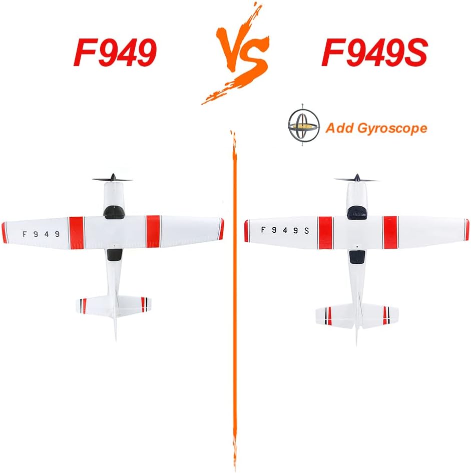 GoolRC WLtoys F949S RC Airplane, 2.4Ghz 3CH RC Plane with Gyroscope, EPP Remote Control Airplane, Easy to Fly RC Aircraft with 3 Batteries