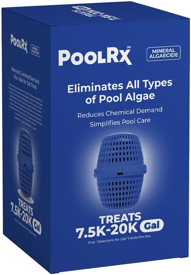 PoolRx Pool Unit #101001 6 Month Algaecide Blue Treats 7.5k-20k gallons, Single