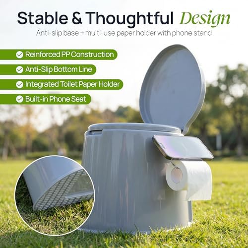 PLAYBERG Portable Travel Toilet for Camping and Hiking
