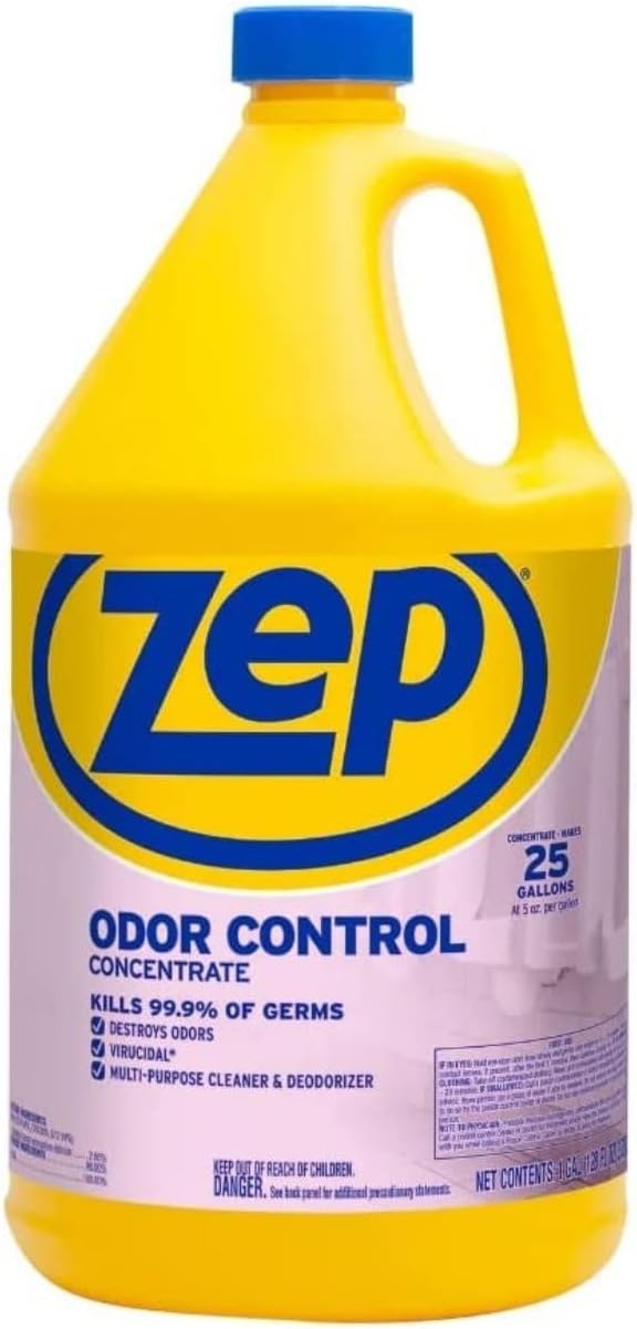 Zep Odor Control Concentrate 128 Ounce ZUOCC128 (1 Bottle), 1 Gallon Concentrate, No Scent