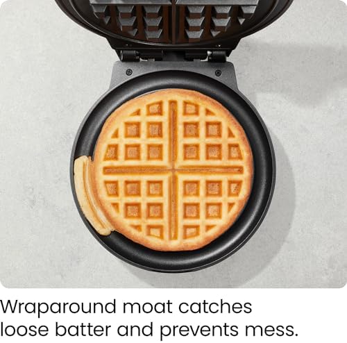 Chefman Rotating Belgian Waffle Maker, 180° Flip Iron w/ Non-Stick Plates, Adjustable Timer, Locking Lid, & Drip Plate, Space Saving Storage, Mess-Free Breakfast, Stainless Steel/Black